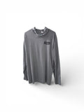 Heather grey hooded long sleeve performance